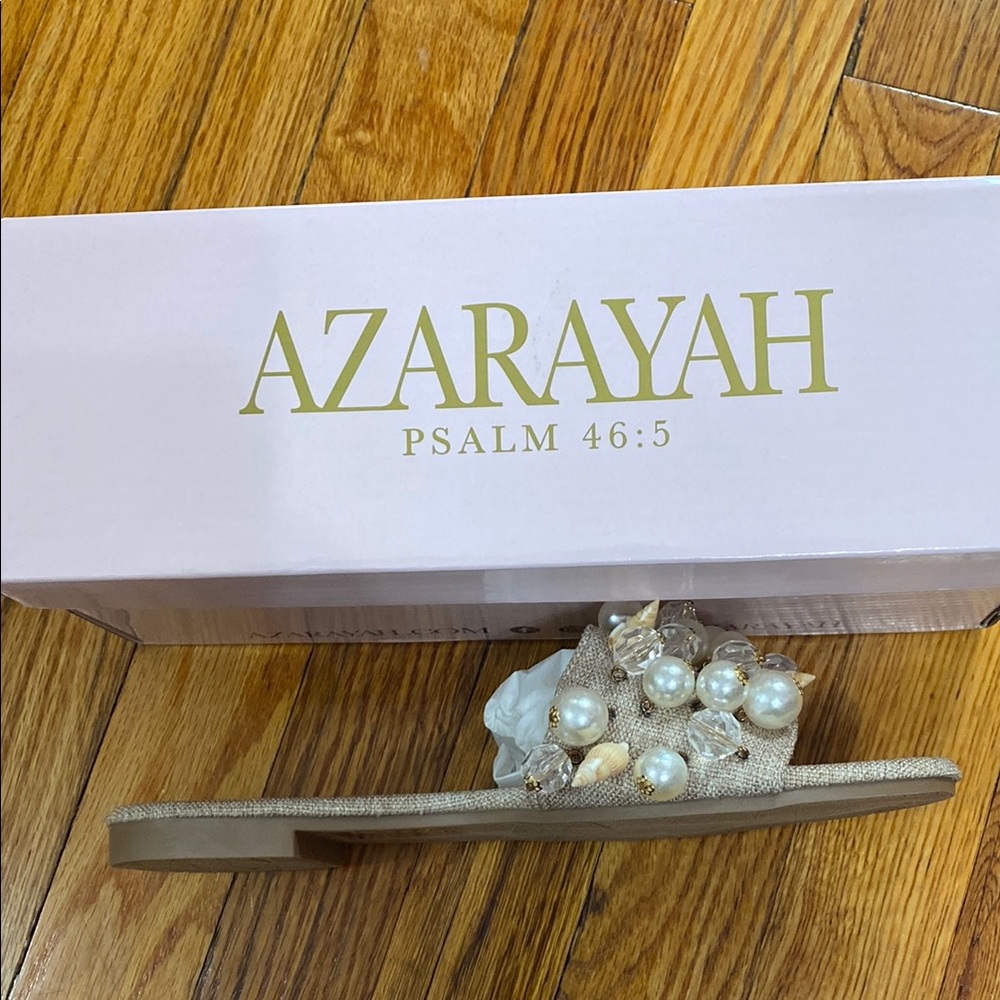 Women's Sandals - Pearl Embellished Beige